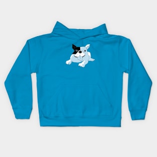 French bulldog (blue) Kids Hoodie